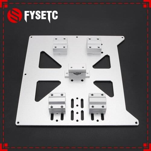 3D Printer Parts Heating Platform Z-axis Support Aluminum Plate With 4pcs SC8UU For Prusa I3 /Wanhao Support Plate V3 Heatbed
