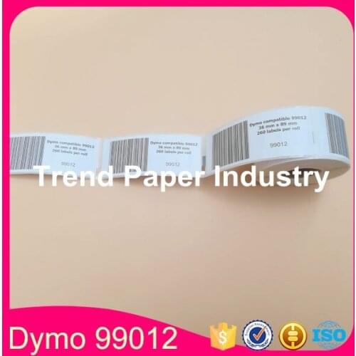 18 Rolls Dymo Compatible 99012 Label 36mm*89mm 260Pcs/Roll Compatible for LabelWriter400 450 450Turbo Printer SLP 440 450