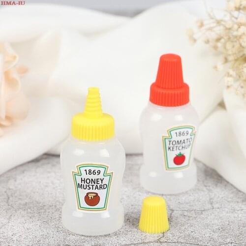 2pcs/set 25ML Mini Tomato Gravy Boat Salad Dressing Oil Salad Bottle for Bento