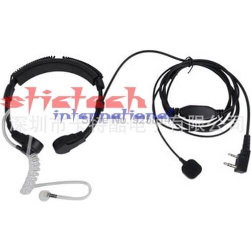 By dhl or ems 20 pieces Walkie Talkie Extendable Throat Microphone Mic Earpiece Headset for CB Radio UV-5R