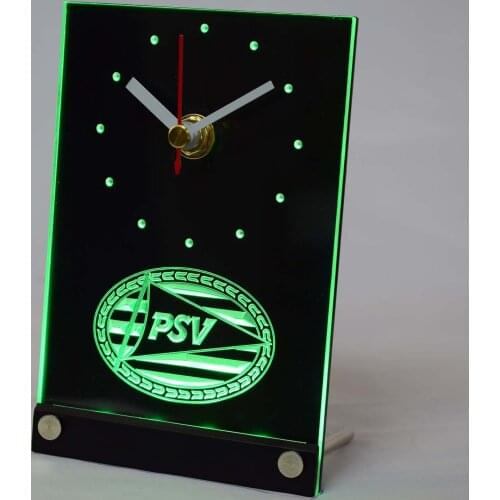 Tnc1010 PSV Eindhoven Sport Vereniging Dutch Eredivisie 3D LED Table Desk Clock