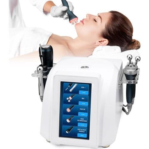 5 in 1 Skin Lifting Facial Care Microcurrent Ultrasonic Hot & Cold Hammer Machine