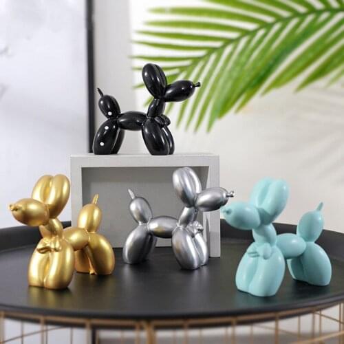 9.5*2.5*8cm Resin Crafts Sculpture Gift Cute Small Balloon Dog Party Accessories Home Desktop Ornament Cake Dessert Decoration