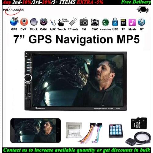 7'' GPS 2 Din Touch Screen Car Radio BT MP5 Player DVR FM Navigation Mirror Link For Volkswagen