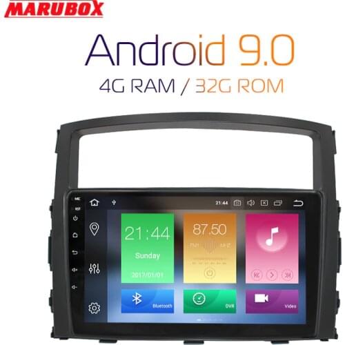MARUBOX Car Radio 8 Core Android 9.0 Multimedia Video Player Navigation GPS 32G For Mitsubishi Pajero 2006-2014 Car DVD OBD2 IPS