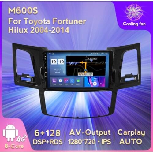 DSP Android 11 6G+128G IPS Car Media Car Multimedia Player Car Audio For Toyota Fortuner Hilux 2004-2014 Multimedia Video Player