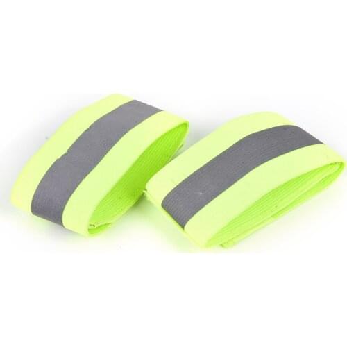 Safety reflector armband Green Color High Visibility Reflective Wristband Bracelet band Running night Cycling Jogging