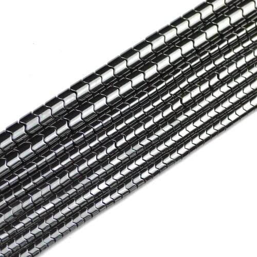 JHNBY Wave gear shape Black Hematite 5/6/8MM Natural Stone Spacer Loose beads for Jewelry bracelets&necklace Making DIY Findings