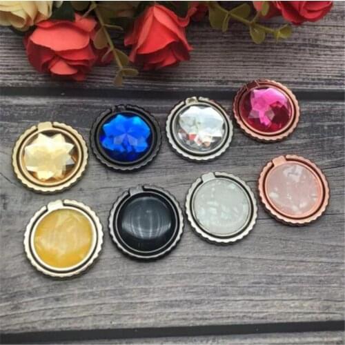 UVR 360 Degree Rotate Gem Crystal Holder Finger Ring Mobile Phone Stand Holder For iPhone/Samsung/Xiaomi All Smart Phone Holder