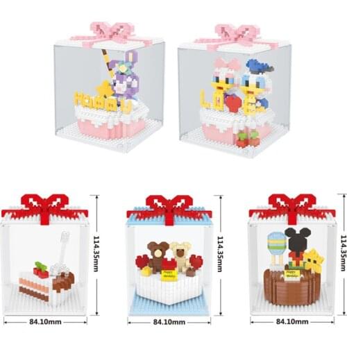 Disney cartoon cake micro diamond block bear Mickey Mouse Daisy Donald Duck StellaLou rabbit build brick education toy nanobrick