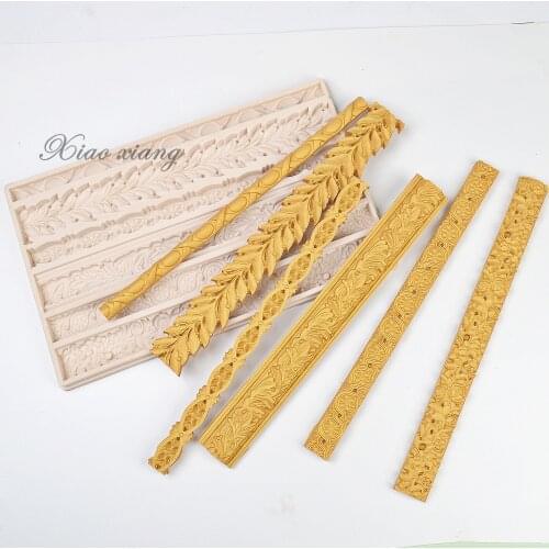 DIY Sugarcraft Flower Silicone Mould Fondant Molds For Baking Wedding Cake Border Decorating Tools Chocolate Gumpaste Mold M2151