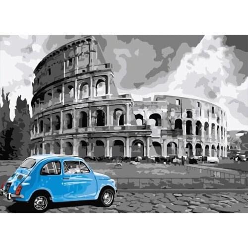 Diy Frame Poster Diy Paint By Number Landscape Car Kit Modern Home Wall Art Picture Painting By Numbers Unique Gift For Home Dec