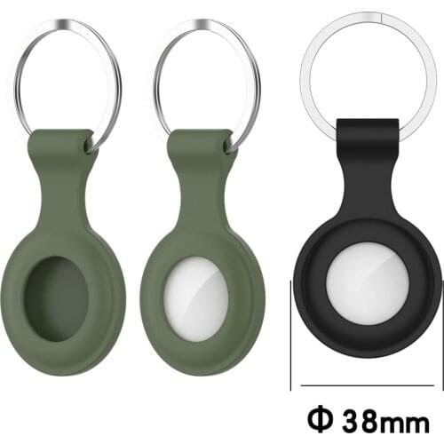 FIFATA For Apple Airtag Liquid soft Silicone Protective sleeve Locator For Apple Airtags Anti-lost Keychain Protective Sleeve