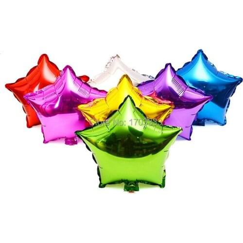 500 pcs 18" Inch/ 45cm Foil Star Balloon - 7 Colors To Choose - Helium Metallic Wedding DHL Fedex Free Shipping