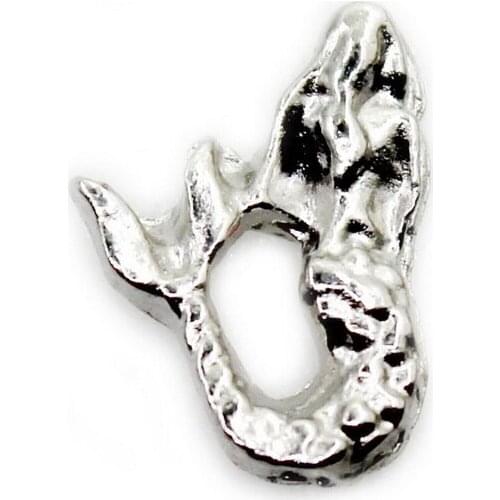 Hot Selling 20pcs/lot Silver mermaid floating charms living glass memory floating lockets pendant bracelet DIY jewelry charms