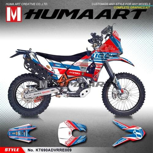 HUMAART Enduro Racing Stickers Custom Vinyl Decals Complete Graphic Kit for 690 Adventure Rally Raid EVO2