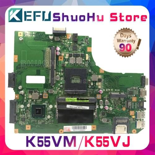KEFU For ASUS K55VM K55VJ K55V R500V REV.2.0/2.1/2.2/2.3 GT630M/GT635/2G Laptop Motherboard Tested 100% work original Mainboard