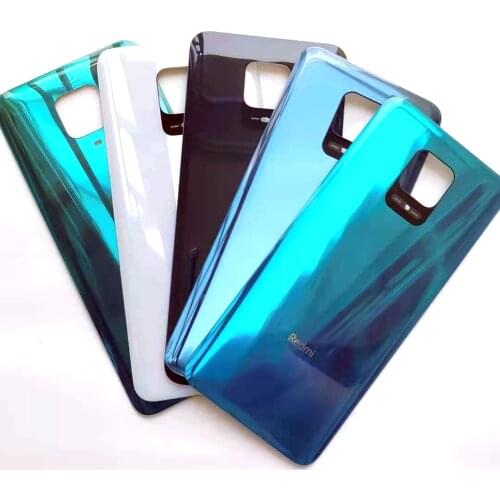 Battery Cover For Xiaomi Redmi Note 9S Glass Back Cover Housing Door Case Note 9S Rear Lid Chassis Replacement Parts
