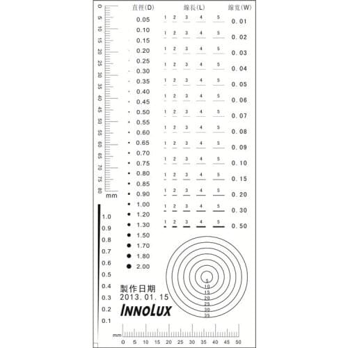 INNOLUX Standard Film Ruler/transparent Soft Ruler/company Custom LOGO Stain Gauge/point Line Gauge/non-scale