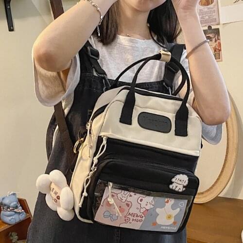 Korean Japanese Fashionable Girl Mini Backpack 2021 New Cute Schoolgirl Casual Multifunctional Package Shoulder Bag Handbag