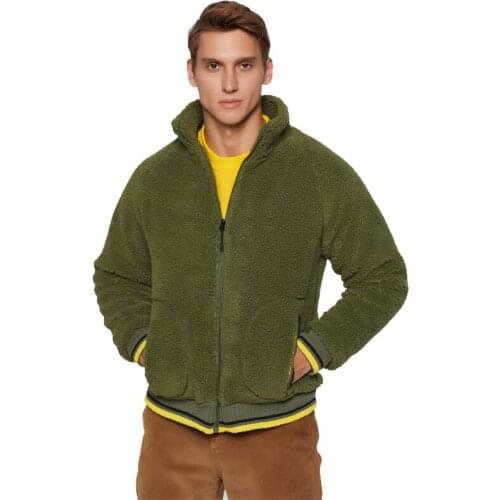 MRMT 2021 Brand Autumn and Winter Mens Jackets Loose Cardigan Lamb Overcoat for Male Cashmere Sweater Warm Jacket Clothing