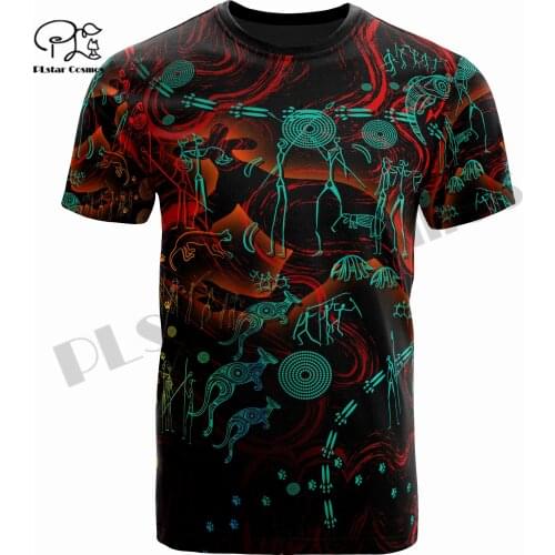 PLstar Cosmos 3DPrint Native Culture Australia Tribal Tattoo Country Turtle Man/Woman Harajuku Streetwear T-Shirt Short Sleeve 1