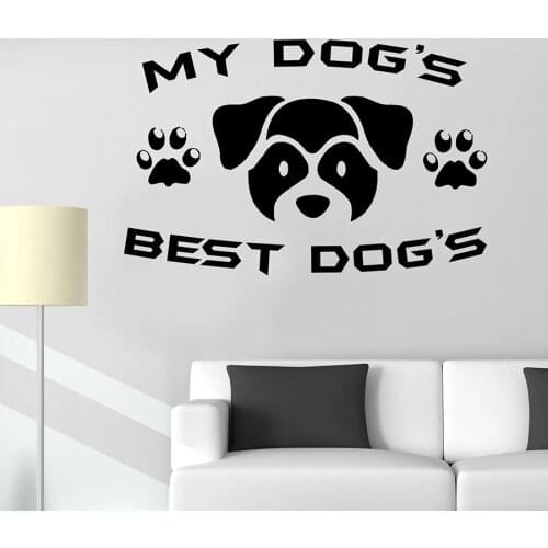 Pet Dog Wall Decal Inscription Words Friend Puppy Cute Vinyl Window Sticker Pets Store Living Room Home Decoration Mural S1367