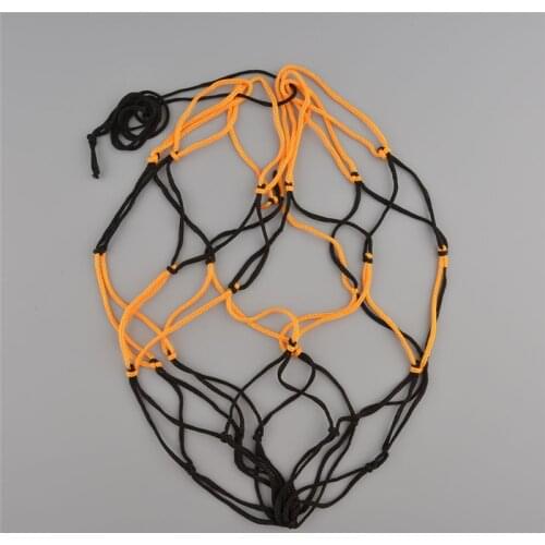 Nylon Net Bag Ball Carry Mesh for Volleyball Basketball Football Soccer Multi Sport Game Outdoor Durable Standard Black&Yellow