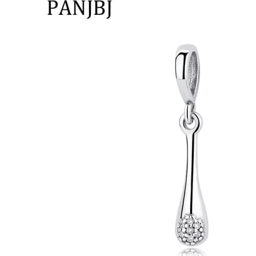 New Original 100% 925 Sterling Silver Beads Charm Modern Love Pendant Clear CZ Charms Fit Bracelets Women Diy Jewelry