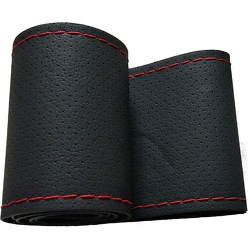 DIY Steering Wheel Covers Soft Leather Braid On Steering-Wheel Car Auto With Needle And Thread Interior Styling Accessories