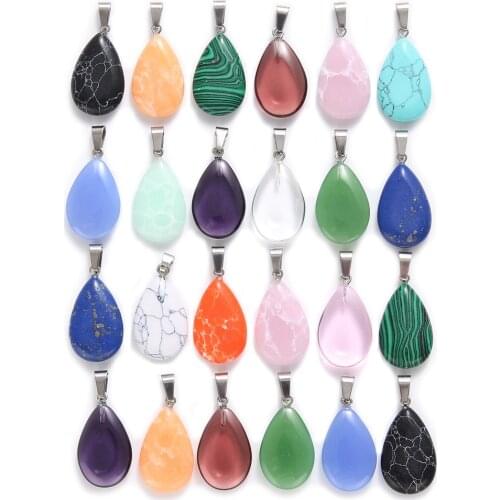 Wholesale 10pcs/bag Natural Semi-precious Stone Pendant Irregular Sodalite Quartz Agates Charms for Jewelry Making DIY Necklaces