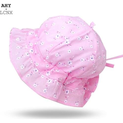 Spring Autumn Lovely Cotton Baby Bucket Hat Cute Floral Printing Girl Boy Panama Hats Children Cap Fisherman Hat Toddler Sun Hat