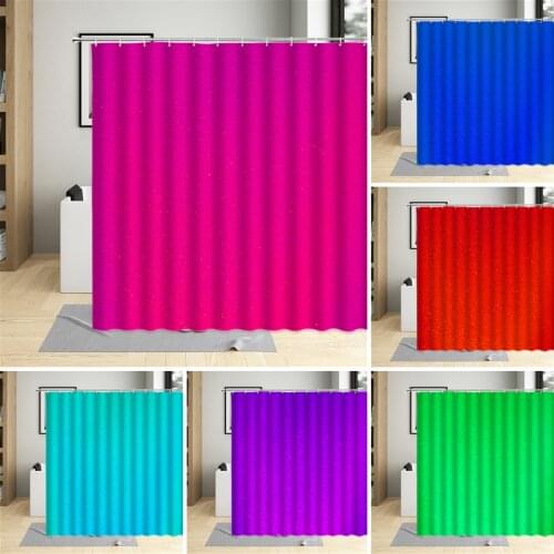 Simple Modern European style Shower Curtain Blue Purple Green Red Color Pattern Bathroom Polyester Cloth Hanging Curtains Sets