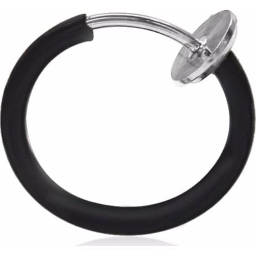 Golden Silver Plated White Black Special Design No Piercing Small Hoop for Women Stud Earrings Labret Lip AnilloTragus Clip