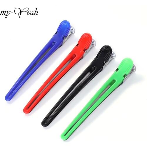 Random Holding Hairstyle Clips Barber Salon Flat Duck Mouth Hairpins Single Prong Hair Cutting Accessories Hairdressing Tools