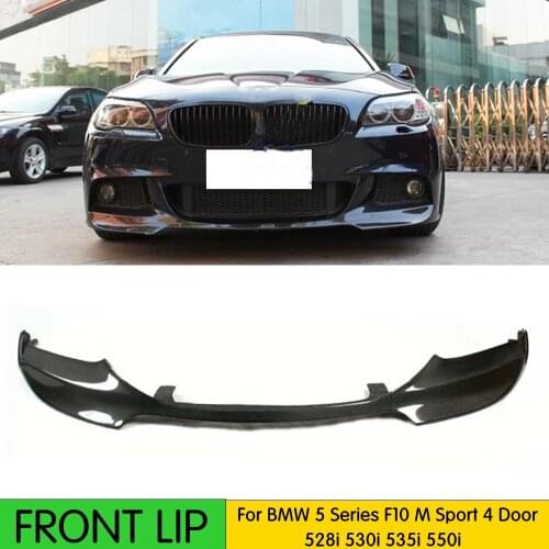 F10 Carbon Fiber Front Bumber Lip Spoiler for BMW 5 Series F10 M Sport Sedan 528i 530i 535i 550i M-Tech M-Sport 2012 - 2016