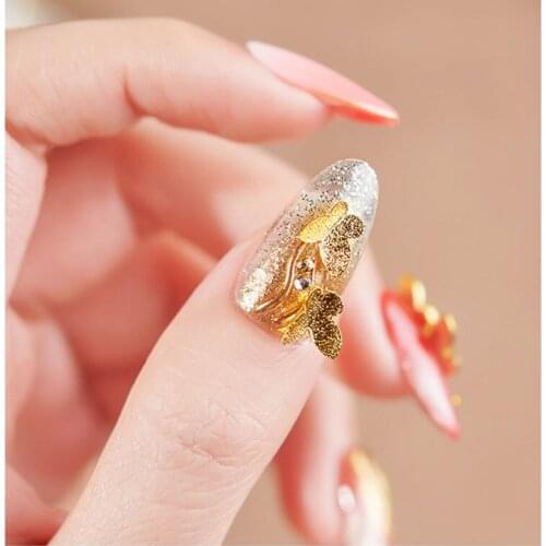 Nail Art Decorations 3D Metal Butterfly Individually Packaged 10PCS/Lot For UV Polish Gel Nais Accessories