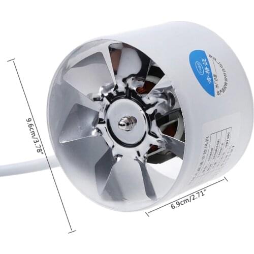 Duct Booster Vent Fan Cooling Exhaust Exhaust Ventilation Blower Impeller Blades Mar28