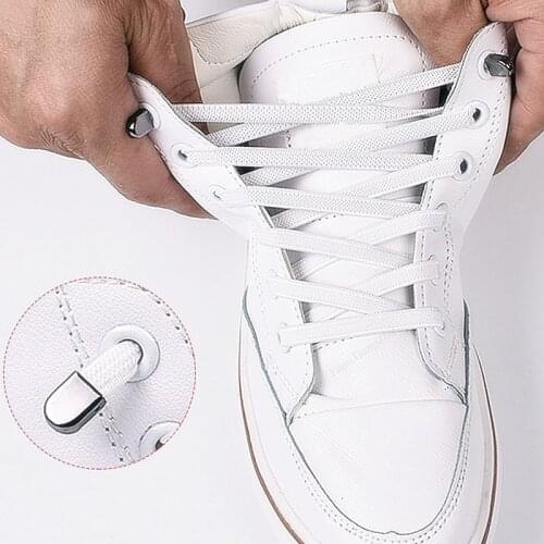 1 Pair No Tie Shoe laces Elastic Shoelaces Outdoor Leisure Sneakers Quick Safety Flat Shoelace Kids And Adult Unisex Lazy laces