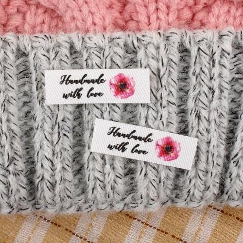 128 Custom Iron On Labels, Personalized Brand , Organic Cotton Labels, Custom Design, Business Name (TB2130)