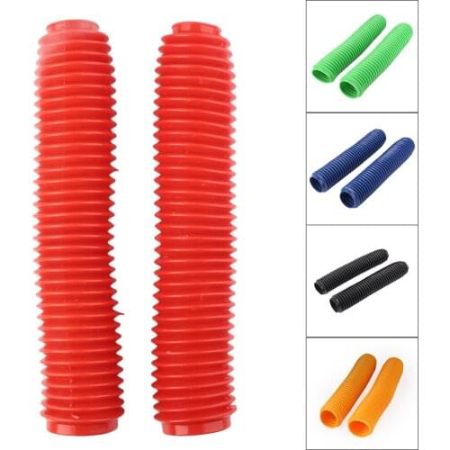 2Pcs 360MM Universal Motorcycle Fork Dust Covers Gaiters Boots Shock Rubber Fits Motorbike Dirt Bike