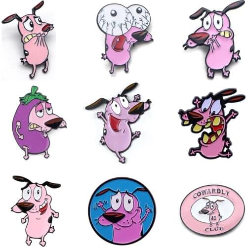20pcs/lot G2026 Cartoon Cute Dog Metal Enamel Pins and Brooches for Women Men Lapel Pin Backpack Hat Badge Kids Gifts