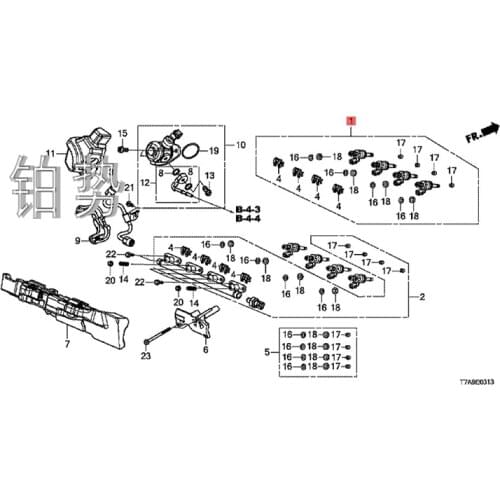 Car nozzle 2016-hon daC DXj ad eci vic1.5t front windshield washer hose nozzle direction oil pipe pressure sensor