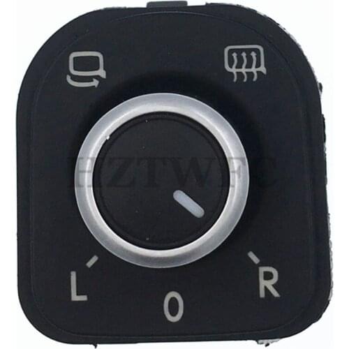 Free Shipping Black Chrome Mirror Adjust Knob Switch For VW Jetta Golf GTI MK5 MK6 5ND959565A 5ND 959 565A