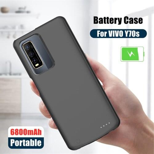 ZKFYS Powerbank Cover For VIVO Y70s Battery Case 6800mAh Shockproof External Battery Charging Case Portable Power Bank Case