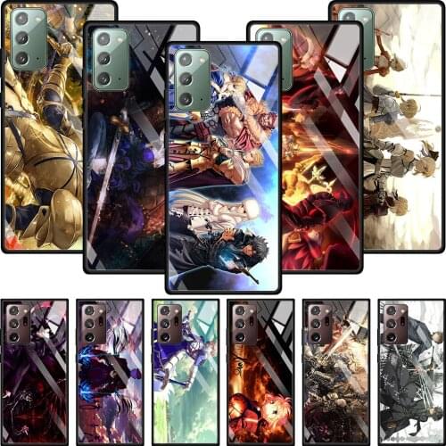 Tempered Glass Case For Samsung Galaxy note 10 Plus Lite 20 Ultra 9 8 CellPhone Shell Fundas Laptop Anime Fate Zero