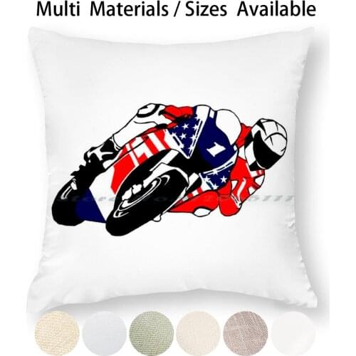 Superbike-Moto-Gp-Motorcycle Racer Pillow Case Throw Pillow Cover Cotton Linen Flax Superbike Motorcycle Racer Racing Biker