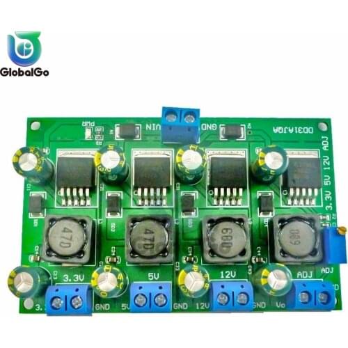 DC-DC Buck Step Down Power Module DC/DC 4.5-30V to 3.3V 5V 12V Adjustable Voltage Regulator 3A 4CH Step-Down Buck Converter