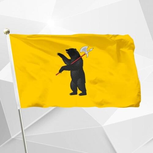 Russia Yaroslavl Oblast Flag 150X90cm (3x5FT) 120g 100D Polyester Double Stitched High Quality Free Shipping