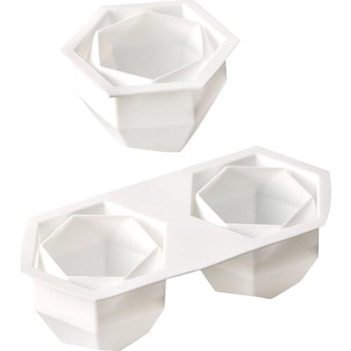 Rhombus Geometry Stone Shape Big Diamond Shape Silicone Mold Candle Mold For Candle Making DIY Soap Mold Best Service